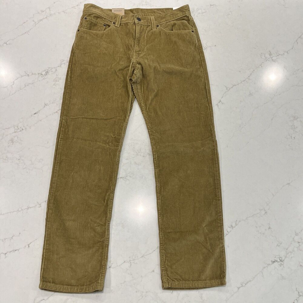 Levis NEW Corduroy Pants Womens 31 X 30 Straight Leg Irregular Golden Tan Cotton